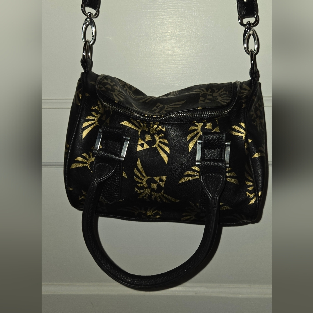 Black and Gold Patterned Women's Bag